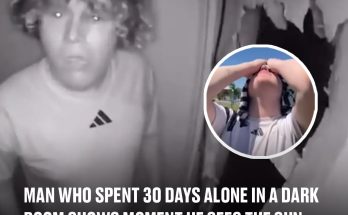 Man who spent 30 days alone in a dark room shows moment he sees the sun for the first time again