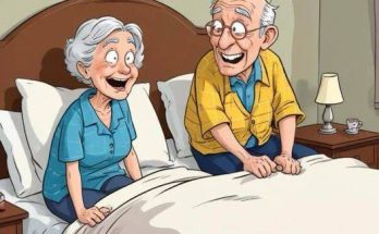 An elderly couple had just crawled into bed when the old man let