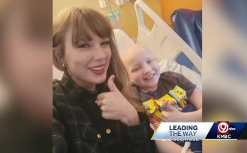 Taylor Swift gave out signed personalized Eras tour books for the children she visited at the Children’s Mercy Hospital in Kansas City today♥️