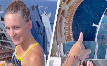 People left terrified after watching diver jump from extreme height on cruise ship that ‘should be illegal’